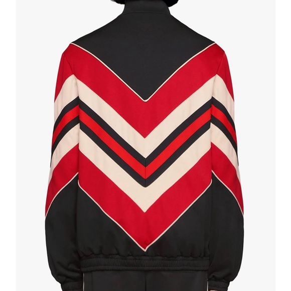 GUCCI chevron-pattern bomber jacket. - Picture 4 of 13